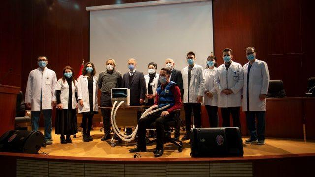 Covid-19 hastaları için Göğüs Duvarı Fizyoterapi cihazı geliştirildi