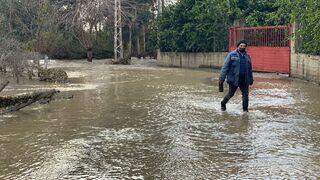 Sel ve fırtınanın vurduğu Arsuz havadan görüntülendi