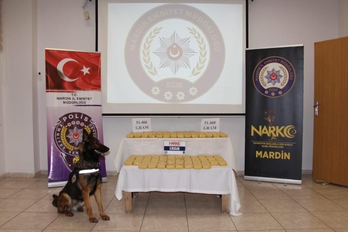 Mardin&rsquo;de 51 kilo 460 gram eroin ele ge&ccedil;irildi