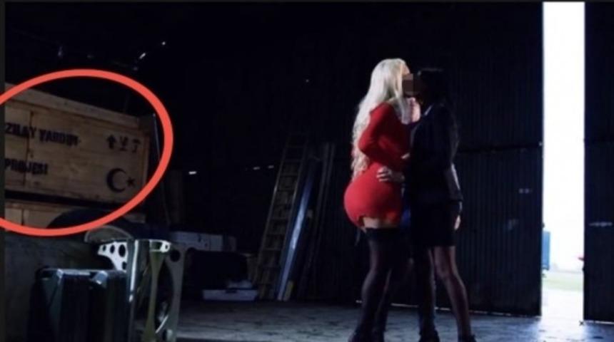 'Kızılay&rsquo;ın yardım kutuları porno filmde kullanıldı' 