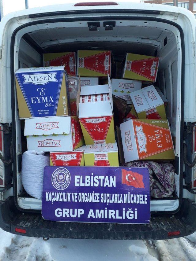 Elbistan’da kaçak makaron operasyonu