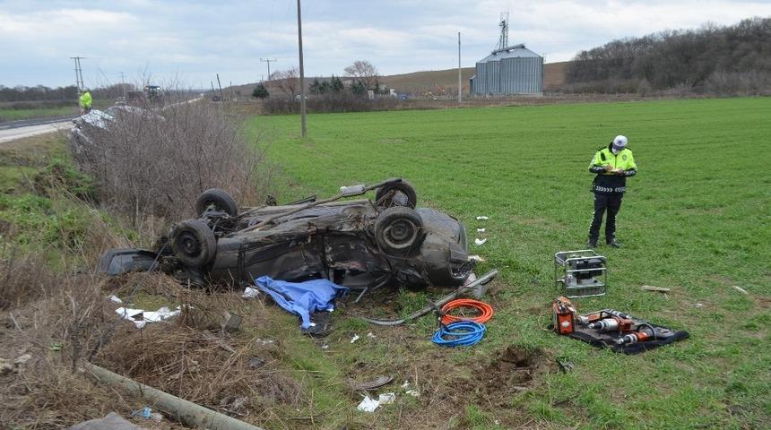 Tekirdağ’da feci kaza: 2 ölü, 4 yaralı