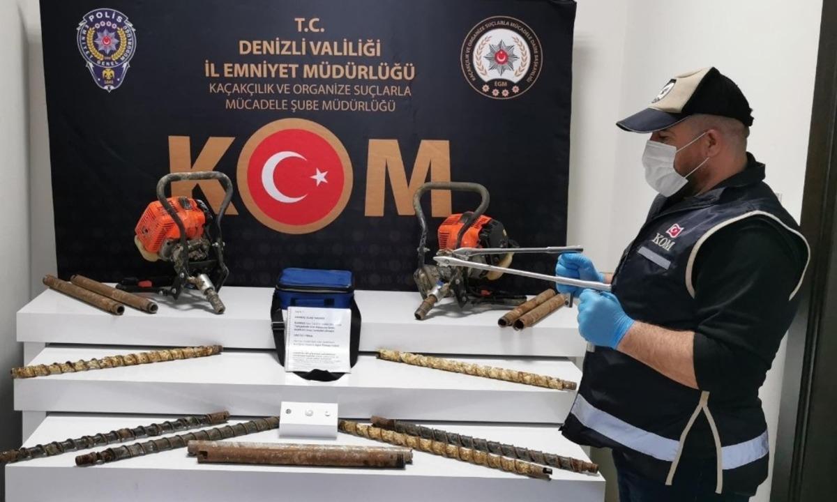 Define avcıları su&ccedil; aletleriyle birlikte yakalandı
