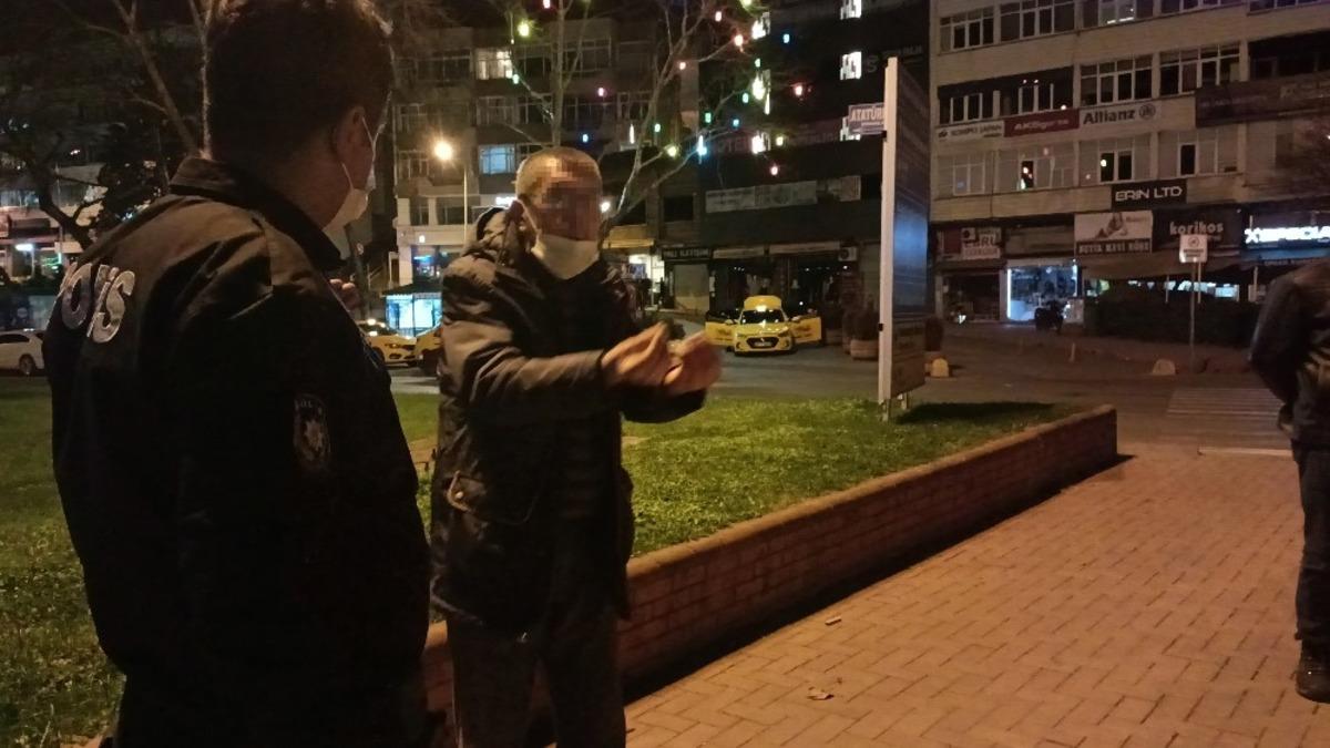 Sokağa &ccedil;ıkma kısıtlamasını ihlal etti, polise tehditler savurdu