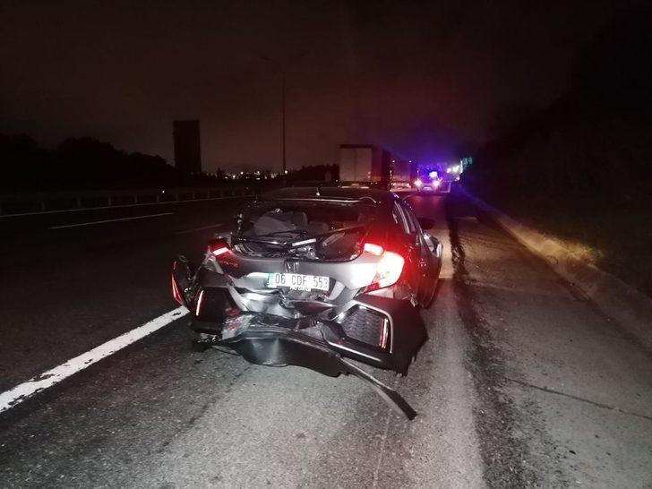 TEM’de 3 araç çarpıştı: 2 yaralı G1