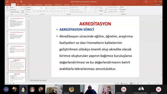 Edebiyat fakültesi çevrimiçi akreditasyon süreçleri eğitimi gerçekleştirildi