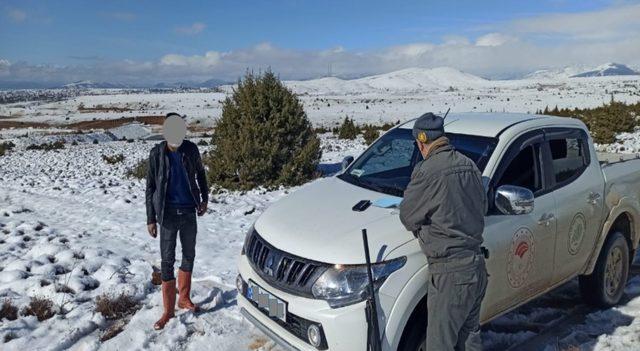 Konya’da belgesiz avlanan 4 kişiye işlem yapıldı