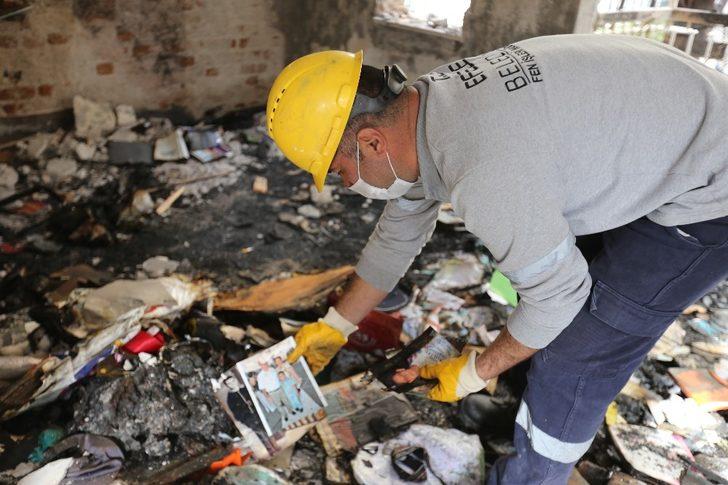 Efeler Belediyesi küle dönen evi temizledi G1