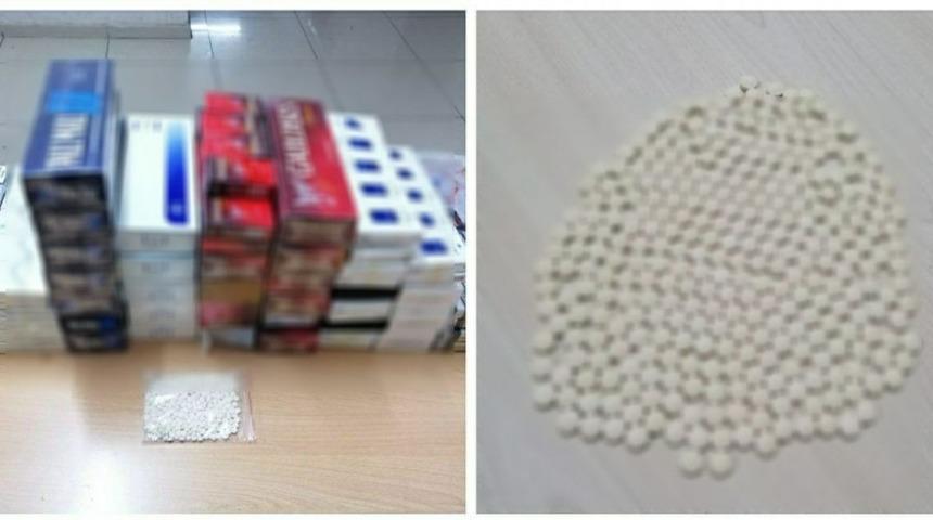 Ş&uuml;phe &uuml;zerine durdurulan ara&ccedil;ta uyuşturucu hap &ccedil;ıktı