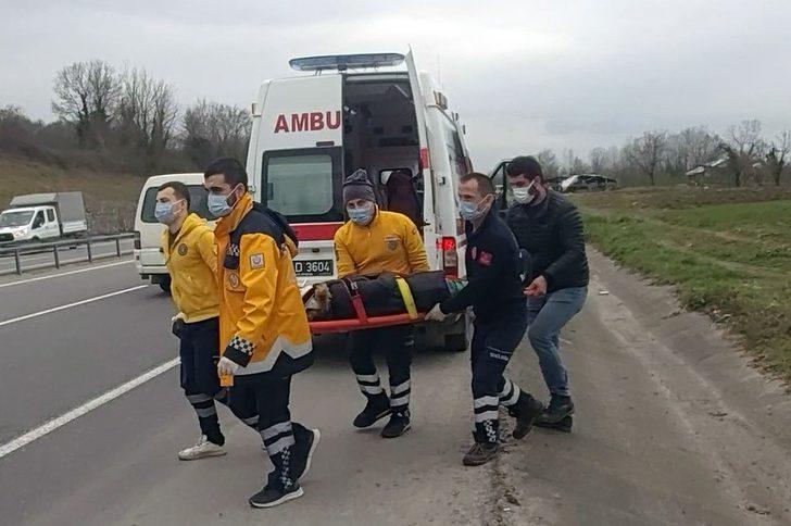 Kontrolden çıkan otomobil takla attı: 1’i bebek 4 yaralı G2