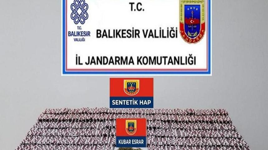 Balıkesir’de uyuşturucu hap ve esrar operasyonu