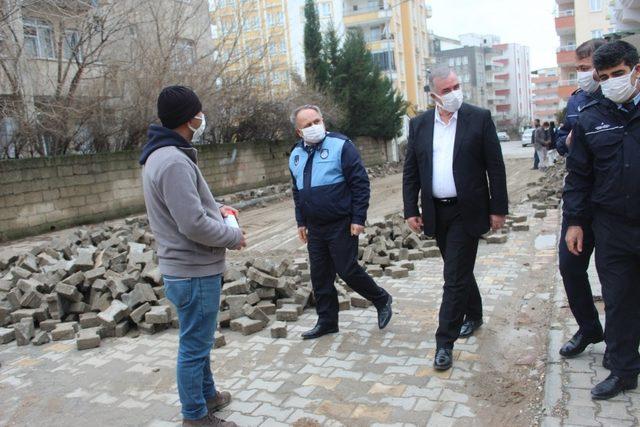 Kahta Belediyesi yol iyileştirme çalışmaları