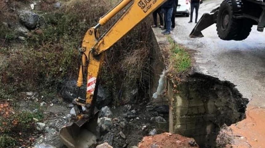 G&ouml;&ccedil;&uuml;k oluşan k&ouml;pr&uuml; g&uuml;&ccedil;lendirildi