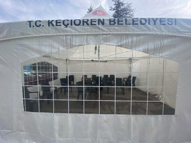 Keçiören Belediyesi’nden hastanelere ısıtıcılı bekleme çadırı G3