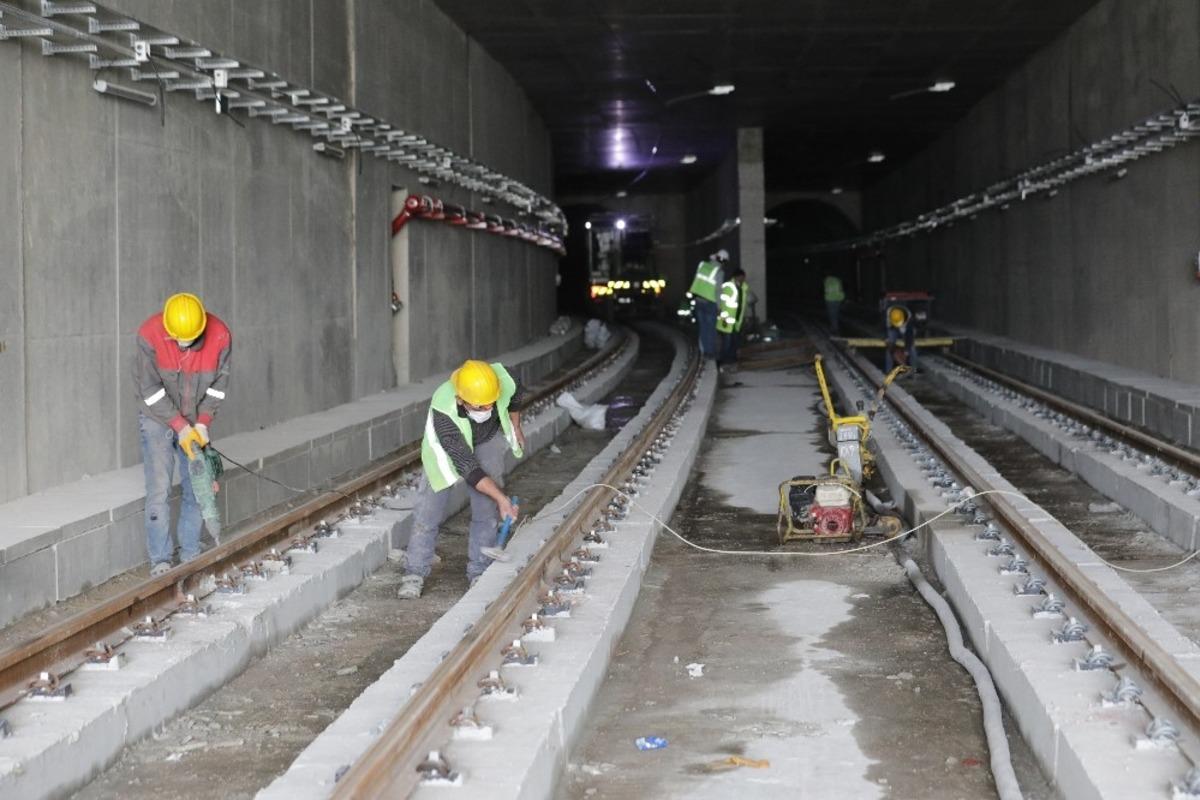 3. Etap Raylı Sistemde Varsak-M&uuml;ze arası raylarla bağlandı