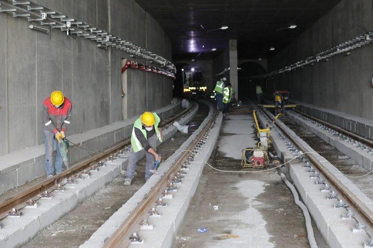 3. Etap Raylı Sistemde Varsak-Müze arası raylarla bağlandı G1