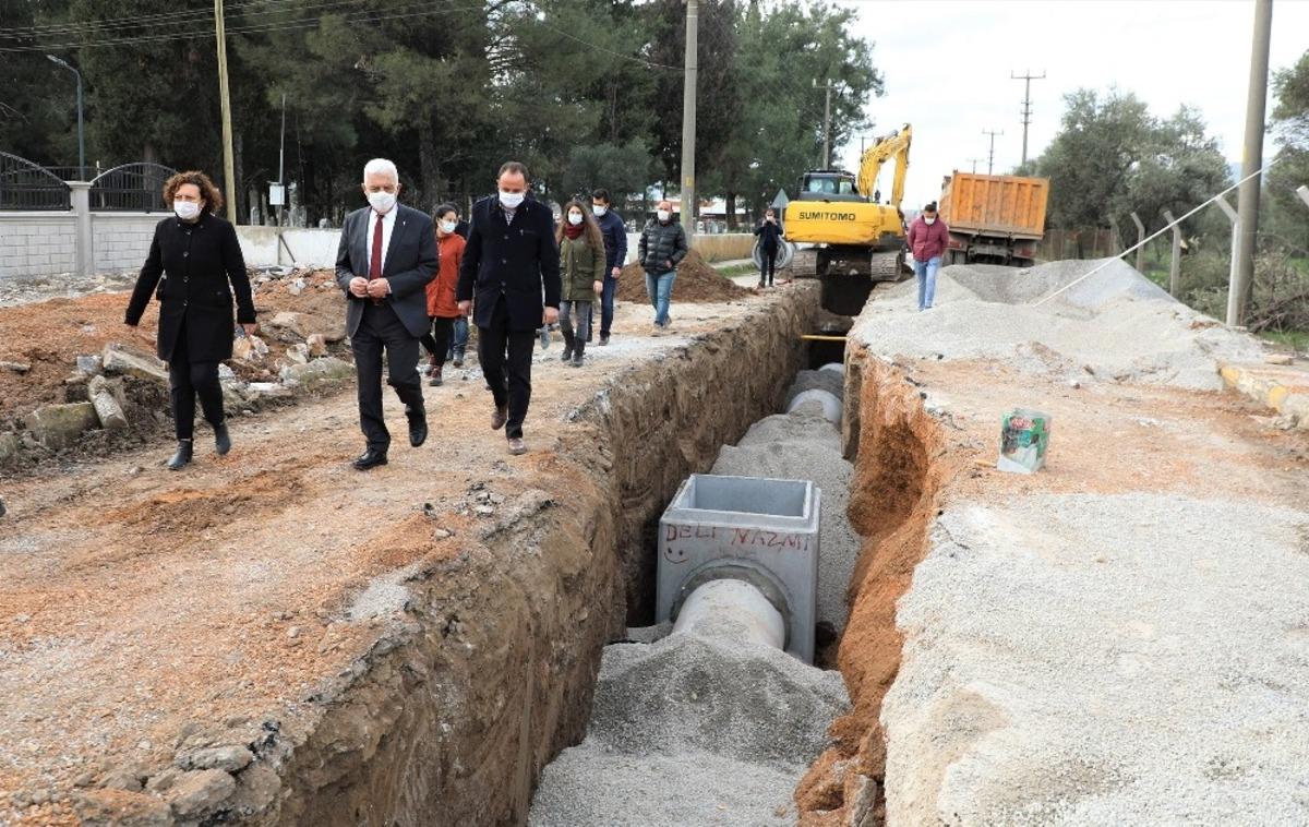 Ula&rsquo;da 5 Bin 300 Metre yağmur suyu ana hattı tamamlandı