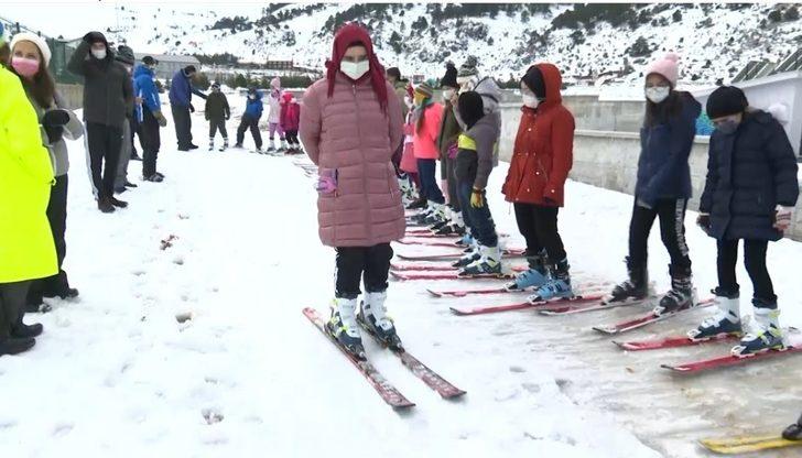 Isparta’da 350 öğrenci ücretsiz kayak öğreniyor G5