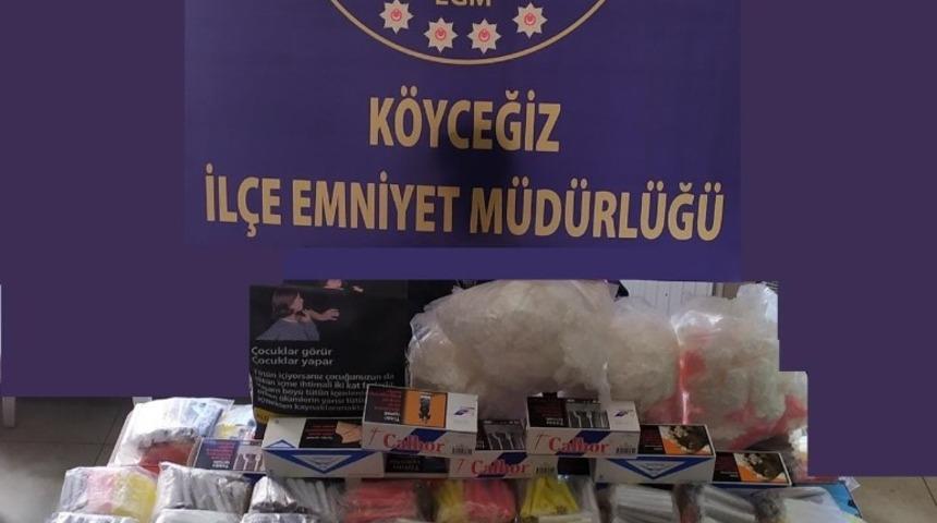 Köyceğiz’de yapılan uygulamada kaçak tütün ele geçirildi