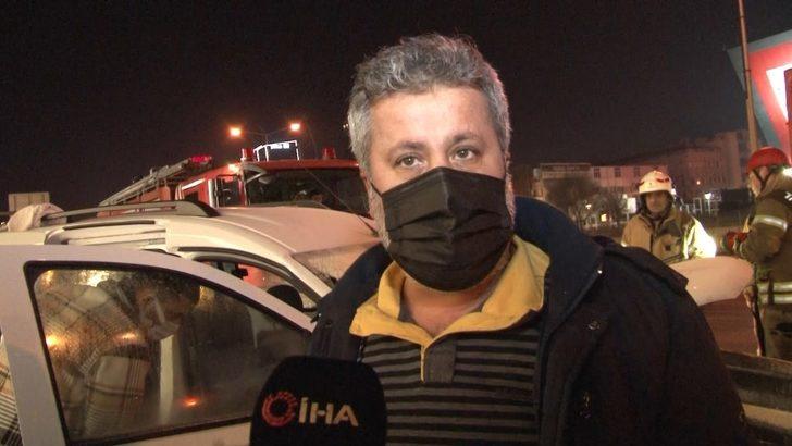 Küçükçekmece’de otomobil bariyerlere ok gibi saplandı: 2 yaralı G5