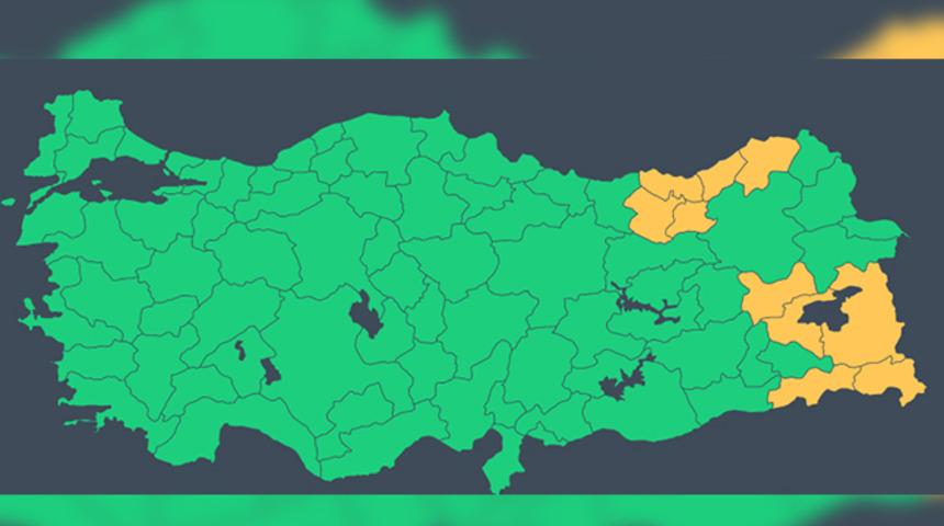 Meteoroloji'den çok sayıda il için turuncu uyarı