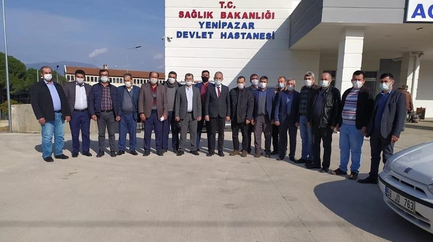 Yenipazarlı muhtarlar yeni yapılan hastaneyi beğendi