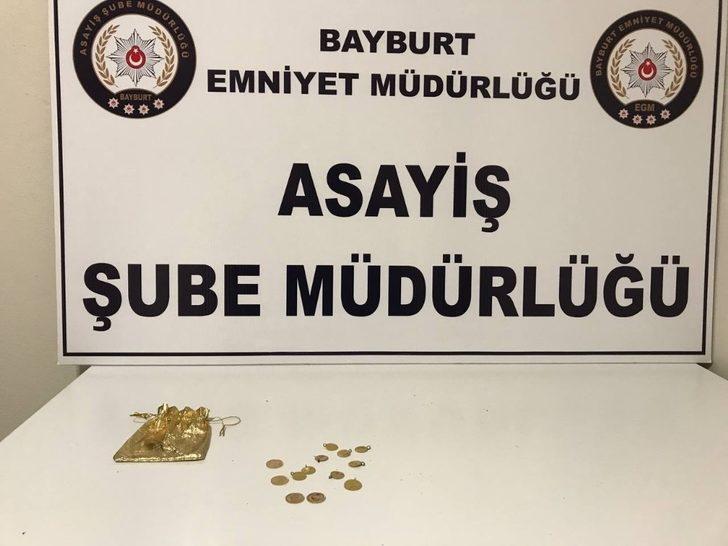 Bayburt asayiş ekipleri dedektif gibi iz sürerek altınlara ulaştı G4