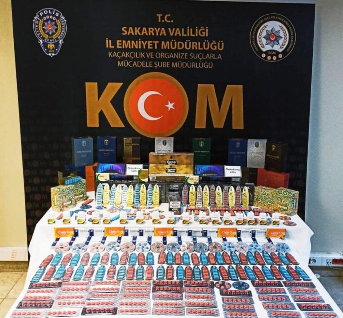 Sakarya&rsquo;da 1 ayda 9 bin 657 adet cinsel i&ccedil;erikli hap ele ge&ccedil;irildi