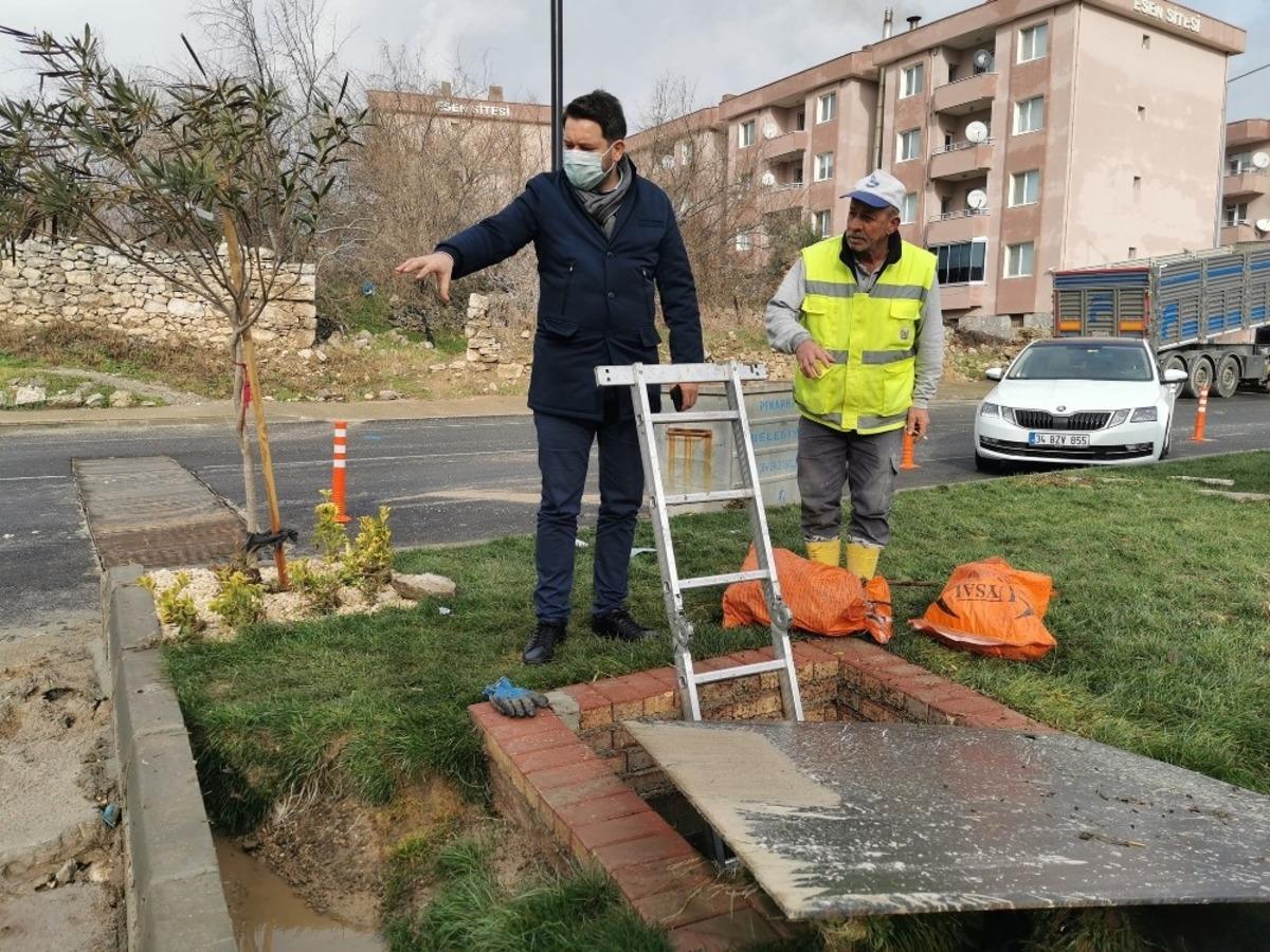 Başkan Talay sağanaktan etkilenen b&ouml;lgelerde incelemelerde bulundu