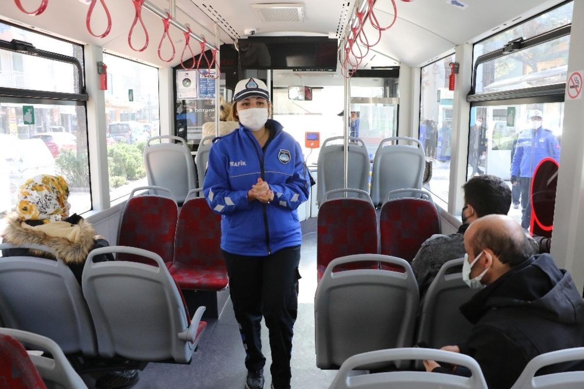 Toplu taşıma ara&ccedil;larında koronavir&uuml;s denetimi