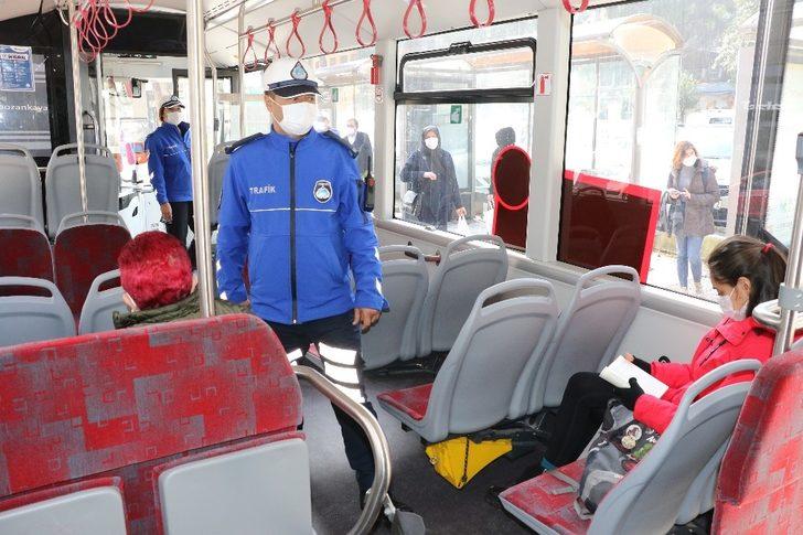 Toplu taşıma araçlarında koronavirüs denetimi G3