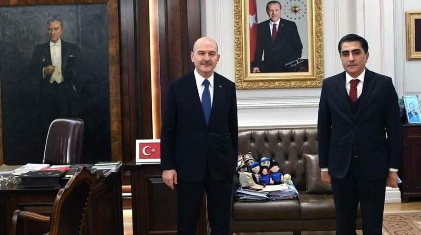 G&uuml;lşehir Belediye Başkanı &Ccedil;ift&ccedil;i, İ&ccedil;işleri Bakanı Soylu ile g&ouml;r&uuml;şt&uuml;