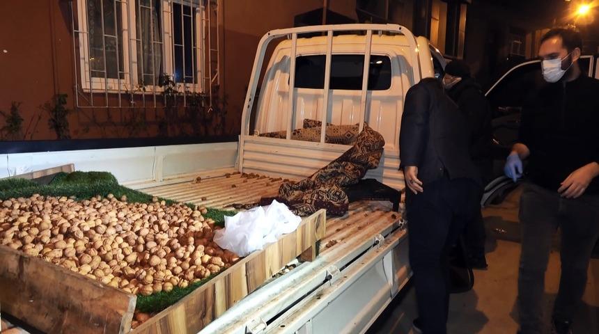 Bursa'da ceviz yüklü kamyonette uyuşturucu ele geçirildi: 1 gözaltı