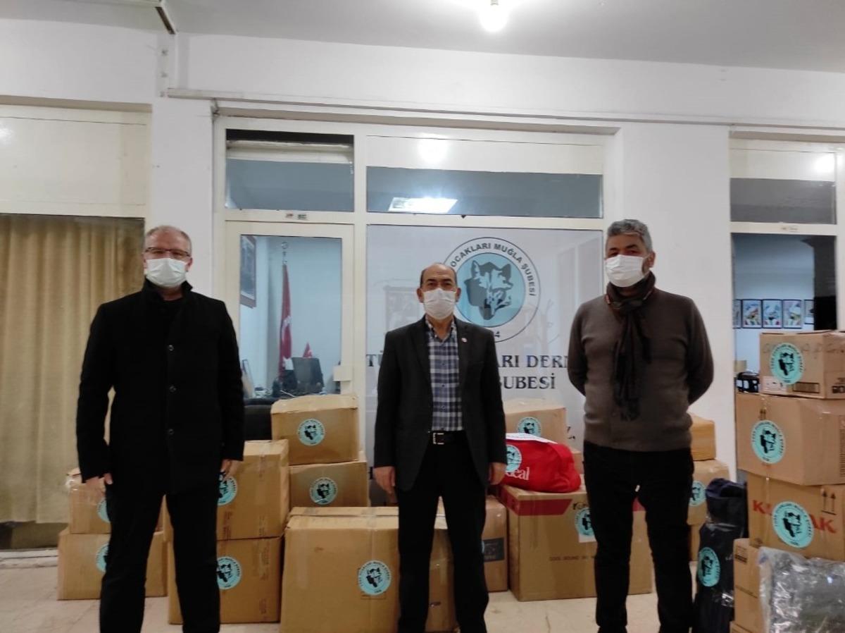 Muğla T&uuml;rk Ocakları&rsquo;ndan Şemdinli&rsquo;ye yardım kolisi