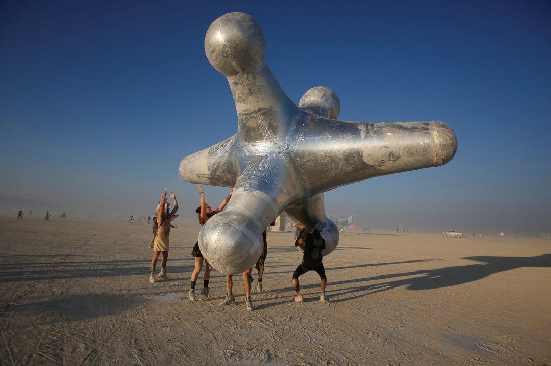 Sand storm burning man