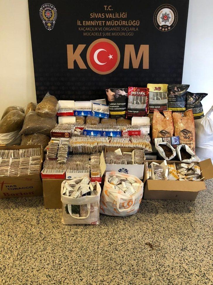 Sivas’ta kilolarca kaçak tütün ele geçirildi G2