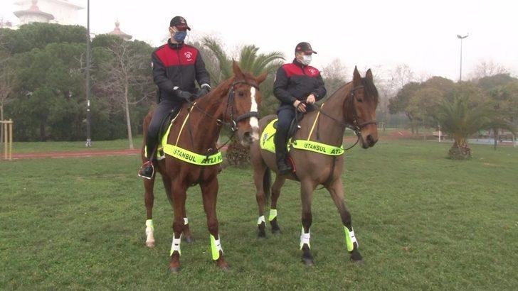 Caddebostan Sahili’nde atlı polisler devriye gezdi G1