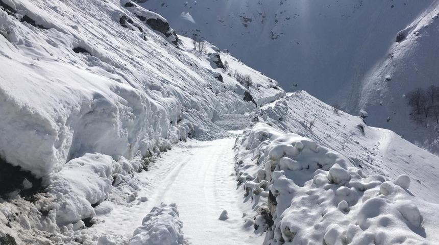 Şemdinli de çığ meydana geldi