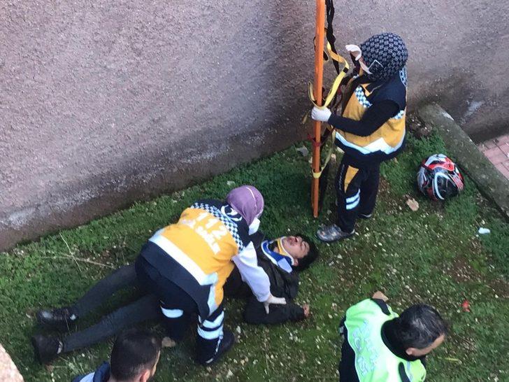 Polisten kaçarken duvardan atlayarak yaralandı G2