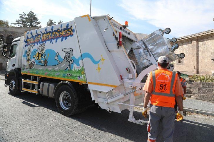 Talas’ın sokaklarına hijyen ve güzel kokular hakim G1