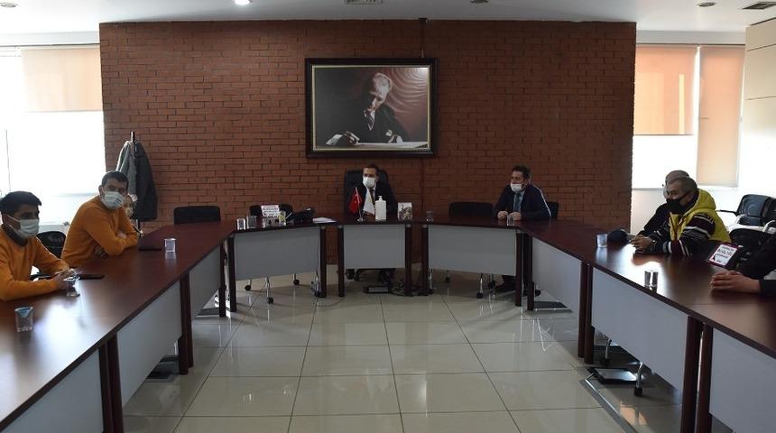 Apartman görevlileri Başkan Ataç’ı ziyaret etti