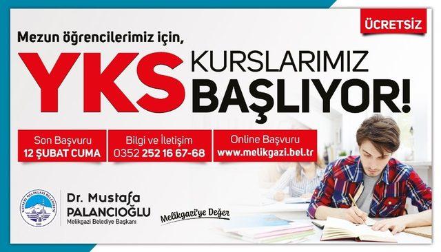 Melikgazi’de YKS kursları başlıyor