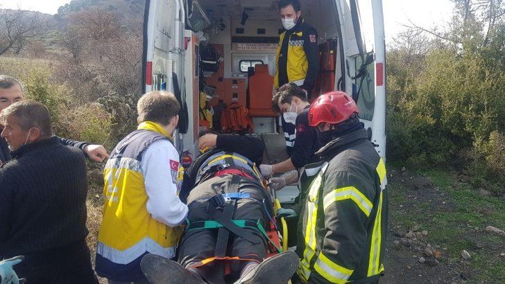 Kontrolden çıkan otomobil yan yattı: 1 yaralı G5