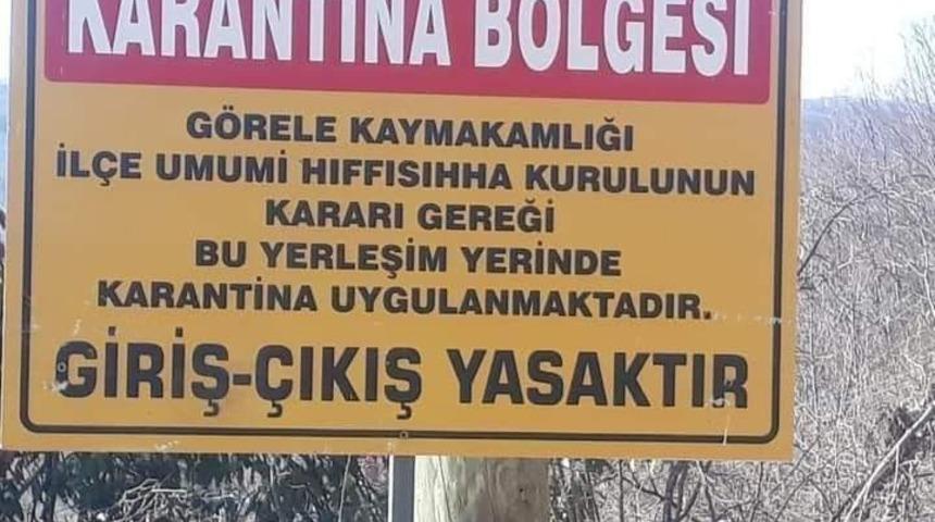 G&ouml;rele il&ccedil;esinde bir k&ouml;y karantinaya alındı