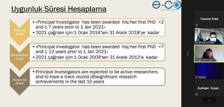 Erciyes Teknopark Tarafından ERC ile İlgili Uygulamalı Proje Yazma Eğitimi Düzenlendi G3