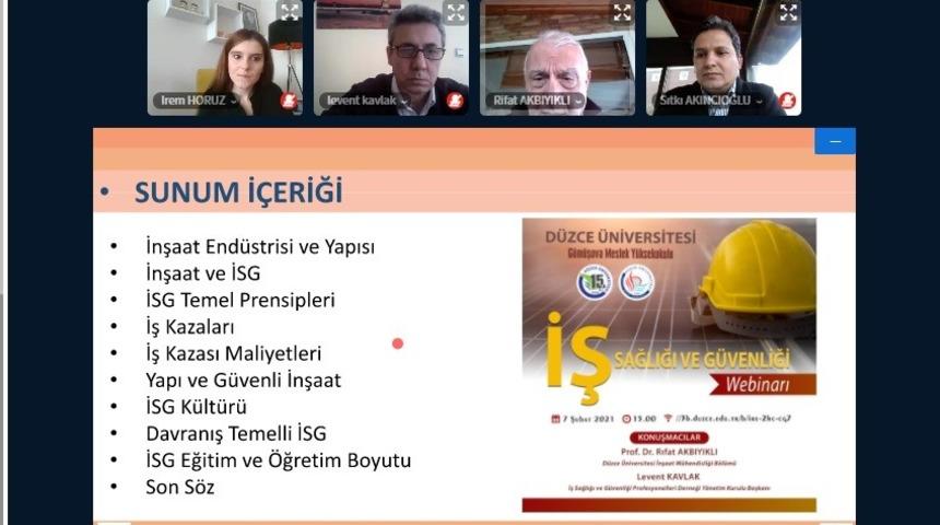 D&Uuml;&rsquo;de iş sağlığı ve g&uuml;venliğinin &ouml;nemi anlatıldı