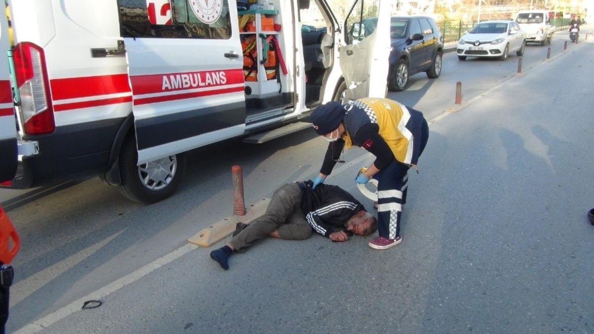 Alkoll&uuml; ve kasksız motosiklet s&uuml;r&uuml;c&uuml;s&uuml; &ouml;l&uuml;mden d&ouml;nd&uuml;