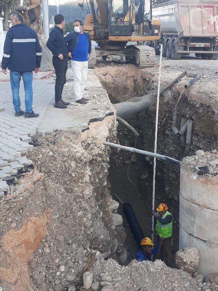 Kemer Kuzdere’de alt yapı çalışması sürüyor G5