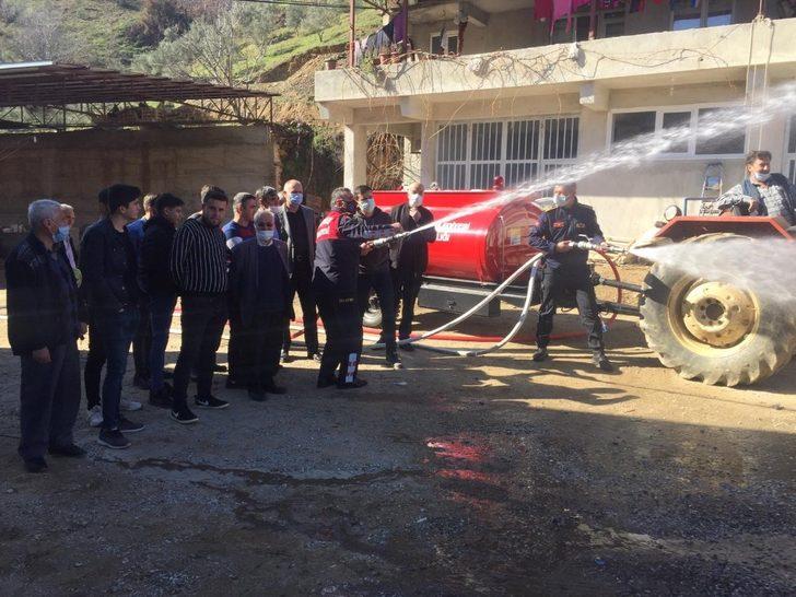 Çaylı ve Hasköy Mahallesi’nde yangın söndürme tankeri eğitimi verildi G3