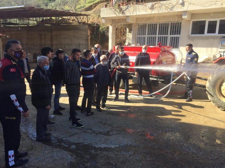 Çaylı ve Hasköy Mahallesi’nde yangın söndürme tankeri eğitimi verildi G4